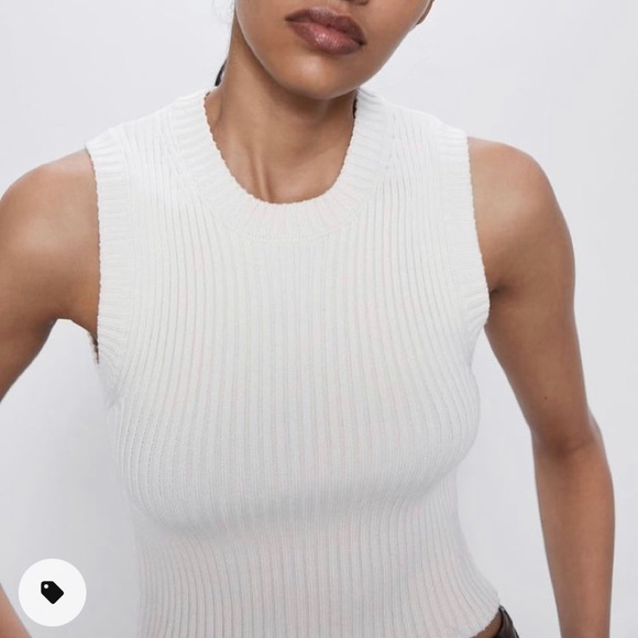 Zara Ribbed Knit Sleeveless Top - Picture 3 of 3